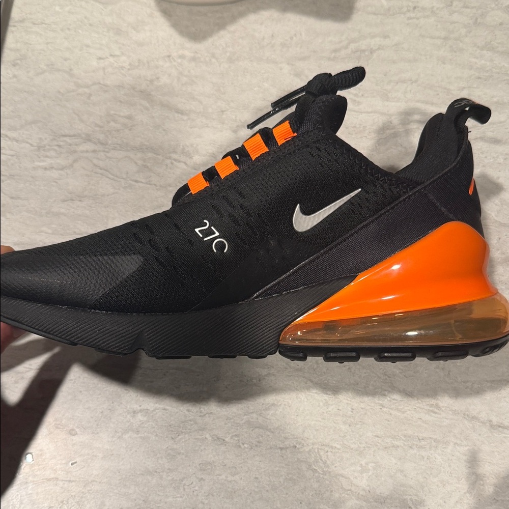 Nike Air Max 270 Black and Orange Shoes